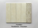 Gạch thẻ porcelain 75x300mm mã MD7534M01