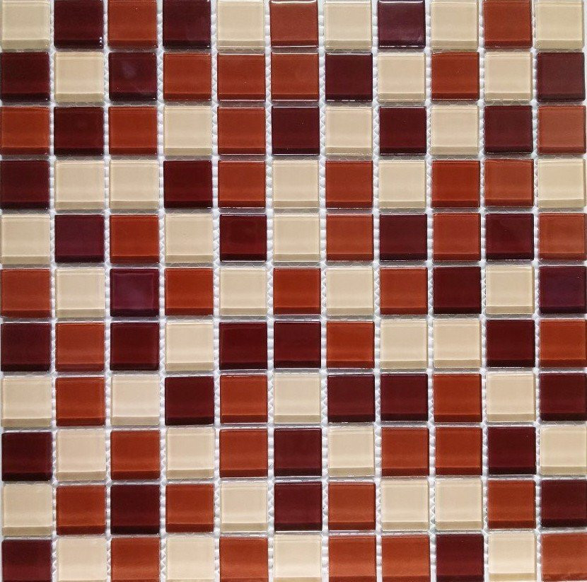 Gạch Mosaic kính chip KT 25x25mm mã GP-25082