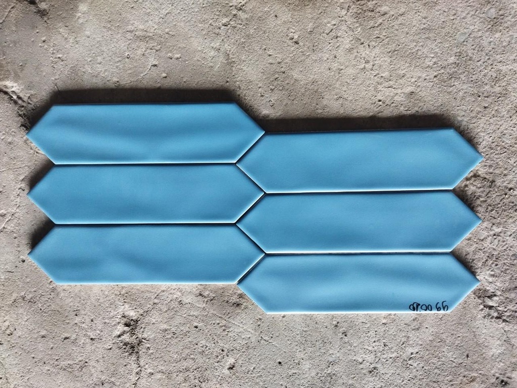 Gạch thẻ mũi tên xanh mờ 75x300mm 990020