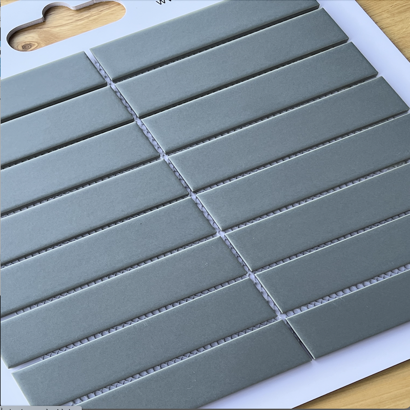 Gạch Mosaic que màu xám kt 32x145mm mã 3213M
