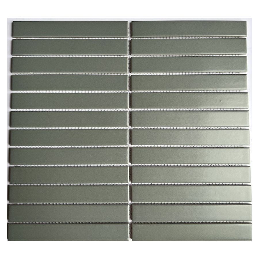 Gạch mosaic que xám mờ KT 300x296x6mm
