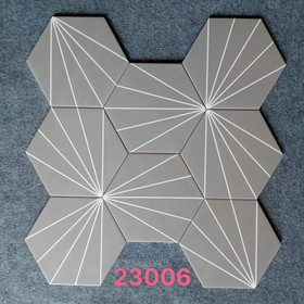 Gạch lục giác xám đậm KT 200x230x115mm