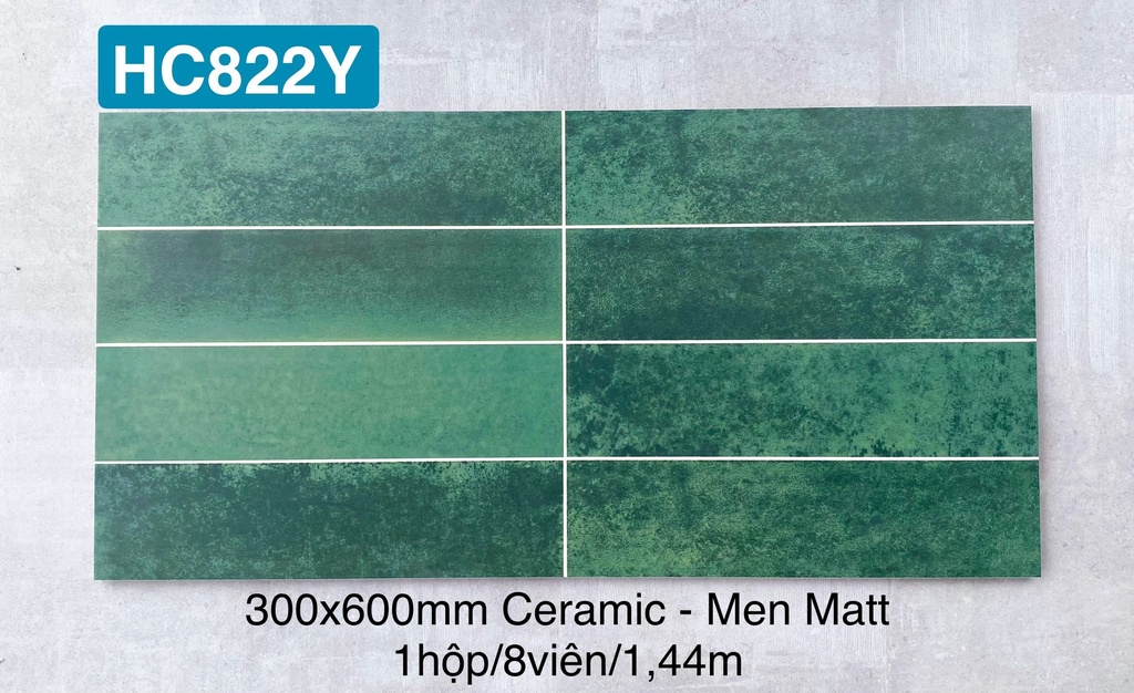 Gạch giả thẻ xanh matt 300x600mm (HC822Y)