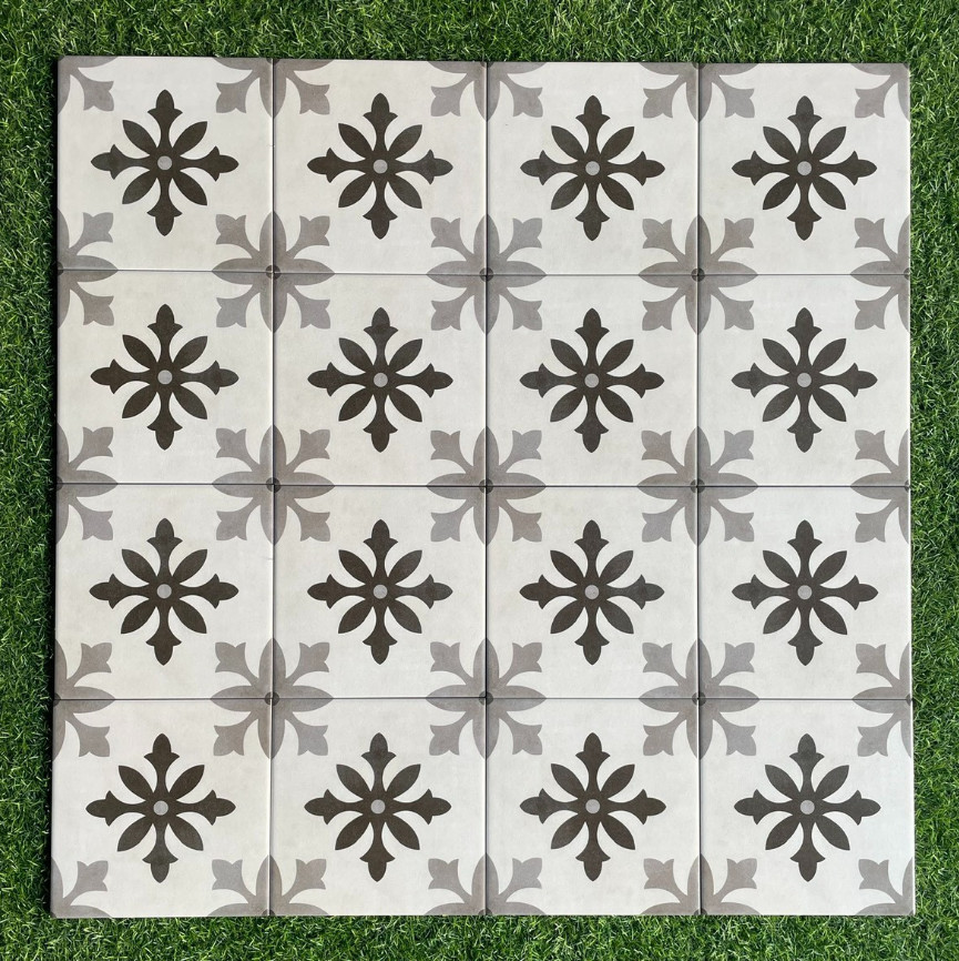 Gạch Bông Trung Quốc, men mờ xương porcelain, KT 200x200, KL-2020 (1 hộp/25 viên/1m2)