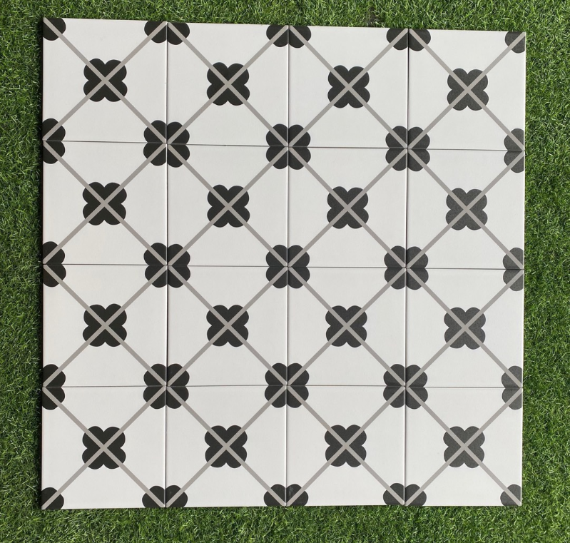 Gạch Bông Trung Quốc, men mờ xương porcelain, KT 200x200, KL-2021 (1 hộp/25 viên/1m2)
