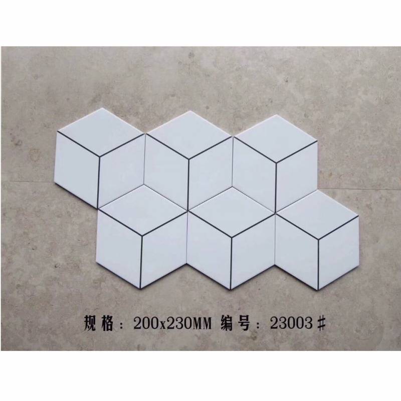 Gạch bông Trung Quốc, men mờ xương porcelain, KT 200x230, 23003 (1 hộp/29 viên/1m2)