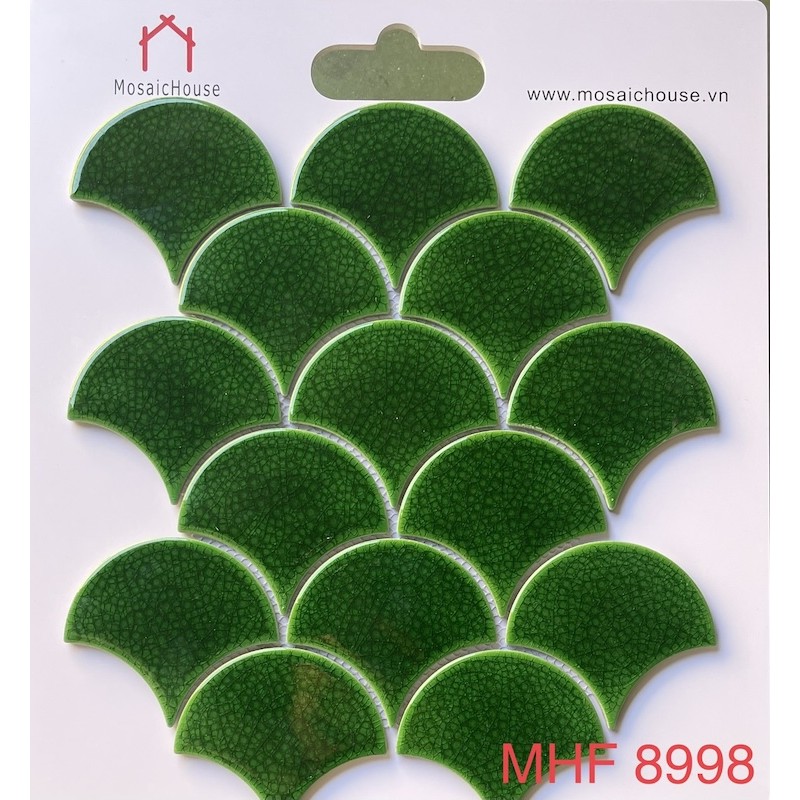 Gạch Mosaic Vảy Cá Rạn 2 lớp  MHF 8998