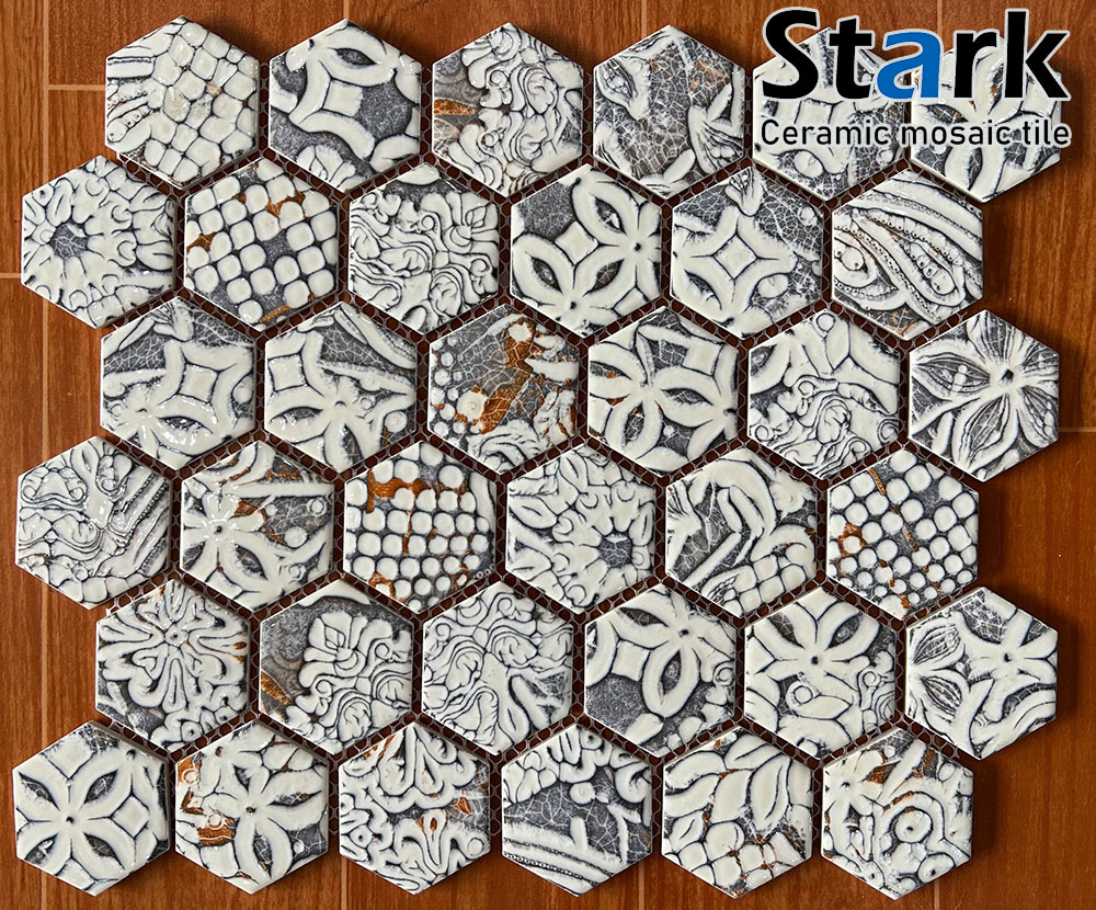 Mosaic lục giác hoa văn 5159HD51131P
