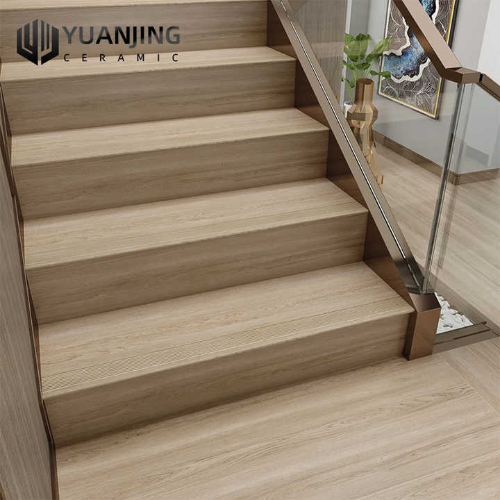 Gạch ốp cầu thang giả gỗ mờ, nội thất, 470x1200mm