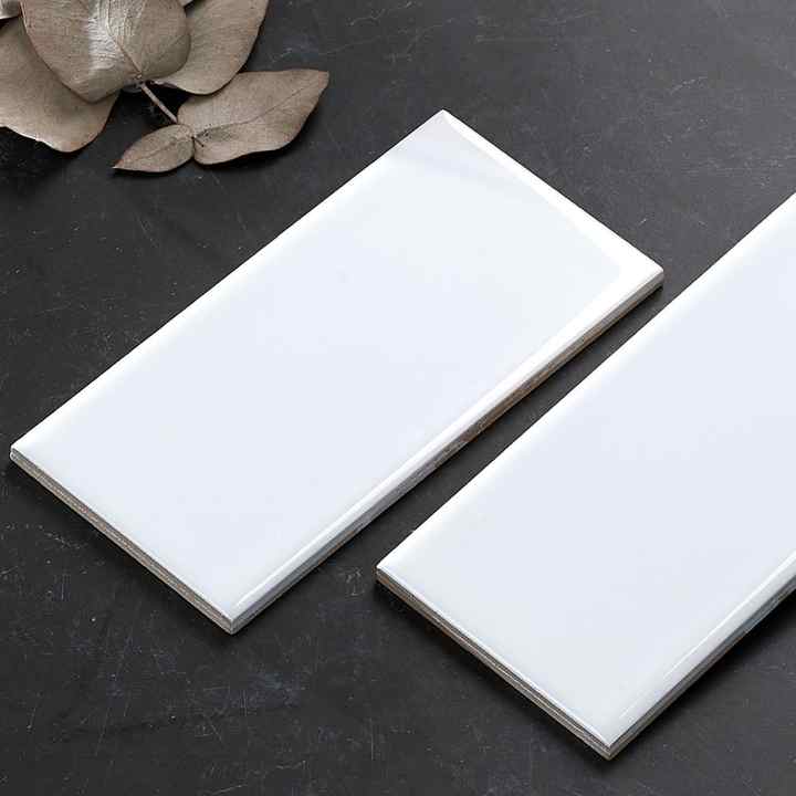 Gạch tàu điện ngầm gốm sứ trắng phẳng 3x6 M751500