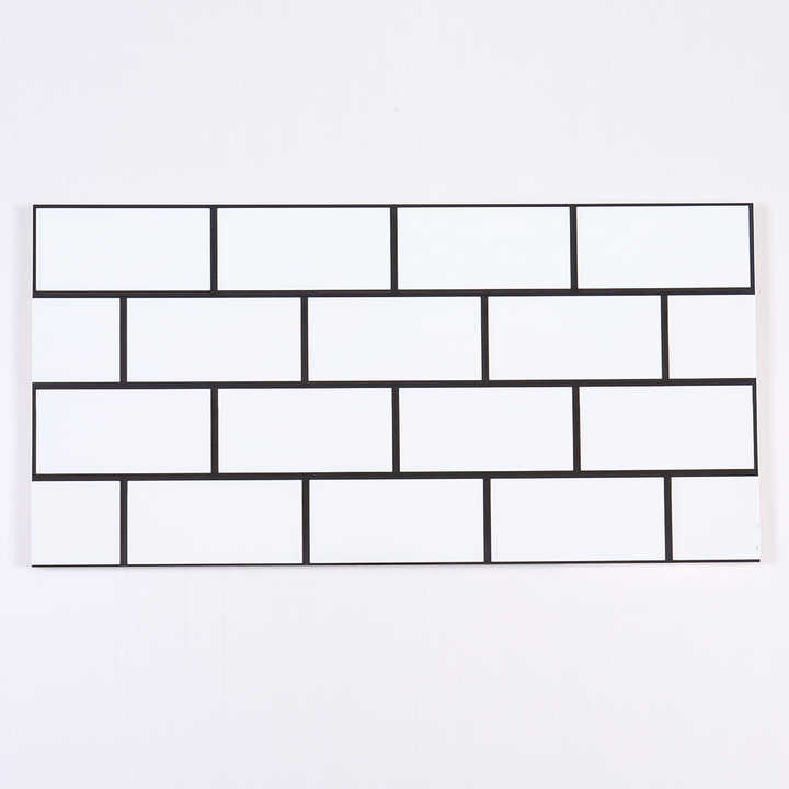 Gạch ốp tường gốm sứ trắng hiện đại 300*600mm với đường kẻ đen bóng