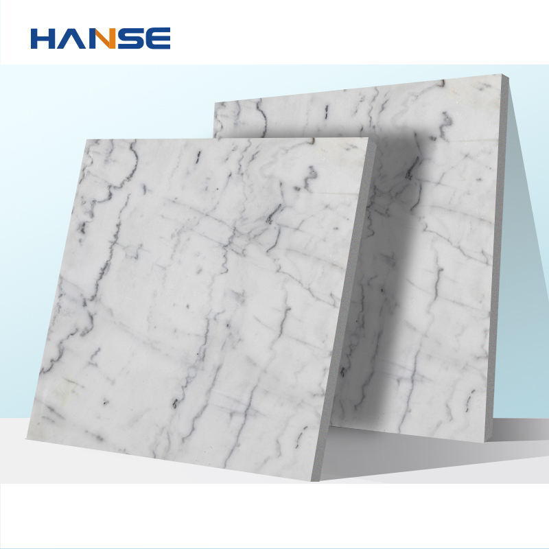 Gạch đá cẩm thạch Carrara trắng thiết kế hiện đại 50x50 bề mặt bóng