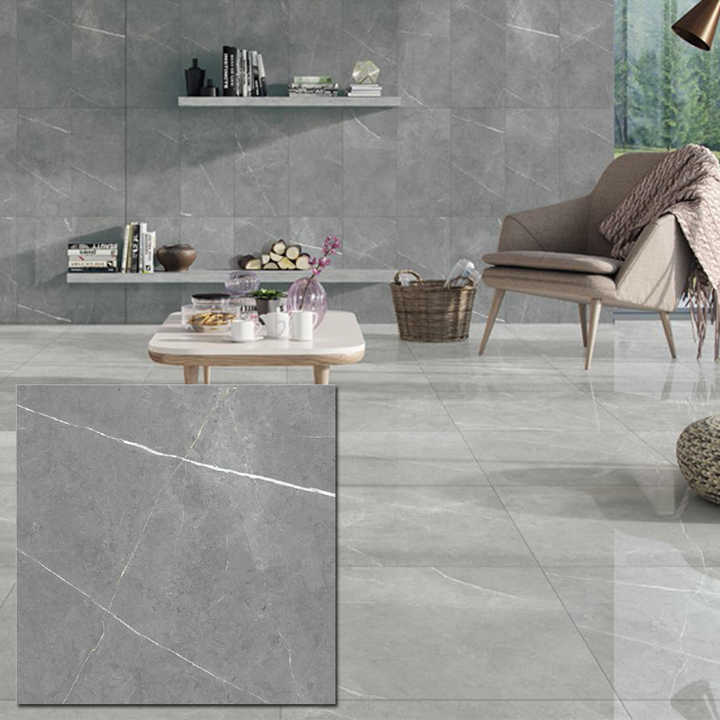 Gạch lát nền ceramic bóng, chất lượng tuyệt hảo, màu sáng