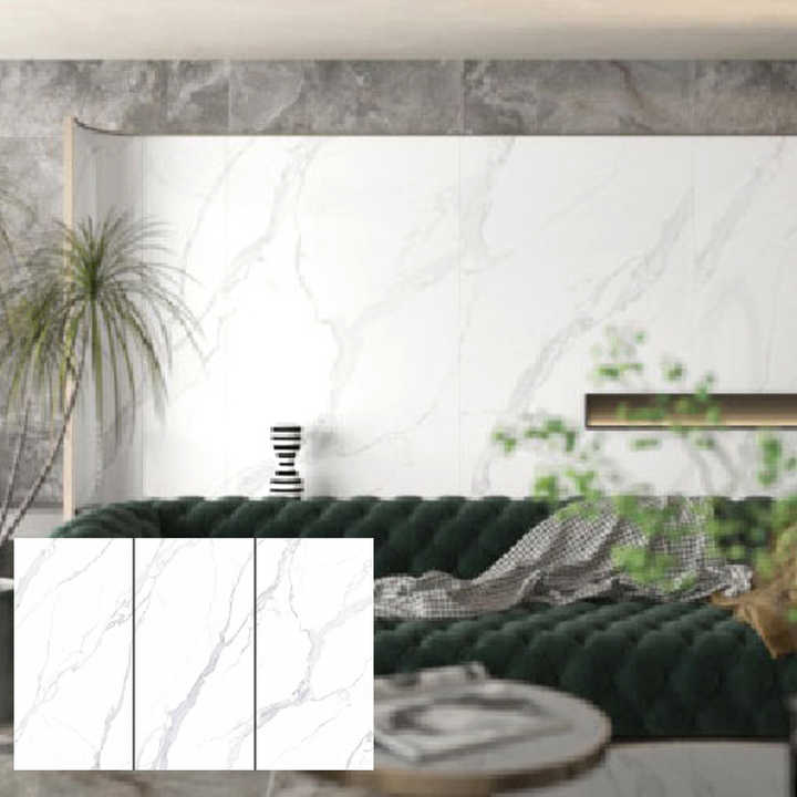 Gạch ốp tường sứ kỹ thuật số mài bóng tráng men khổ lớn vân đá cẩm thạch
