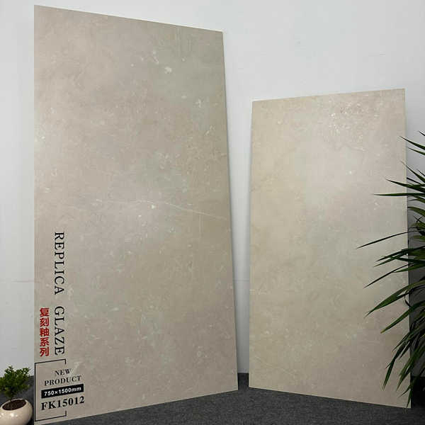 Gạch men sứ màu be, bề mặt mờ, kích thước 750x1500mm & 600x1200mm