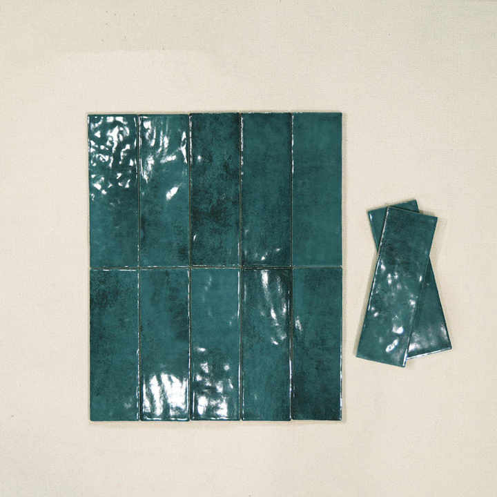 Gạch ốp tường gốm màu xanh ngọc 75x230mm cho phòng tắm, nhà bếp, nhà hàng, khách sạn