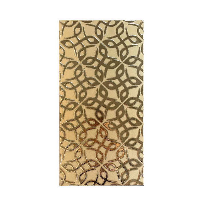 Gạch ốp tường kim tuyến vàng ánh kim 300x600mm, bề mặt bóng