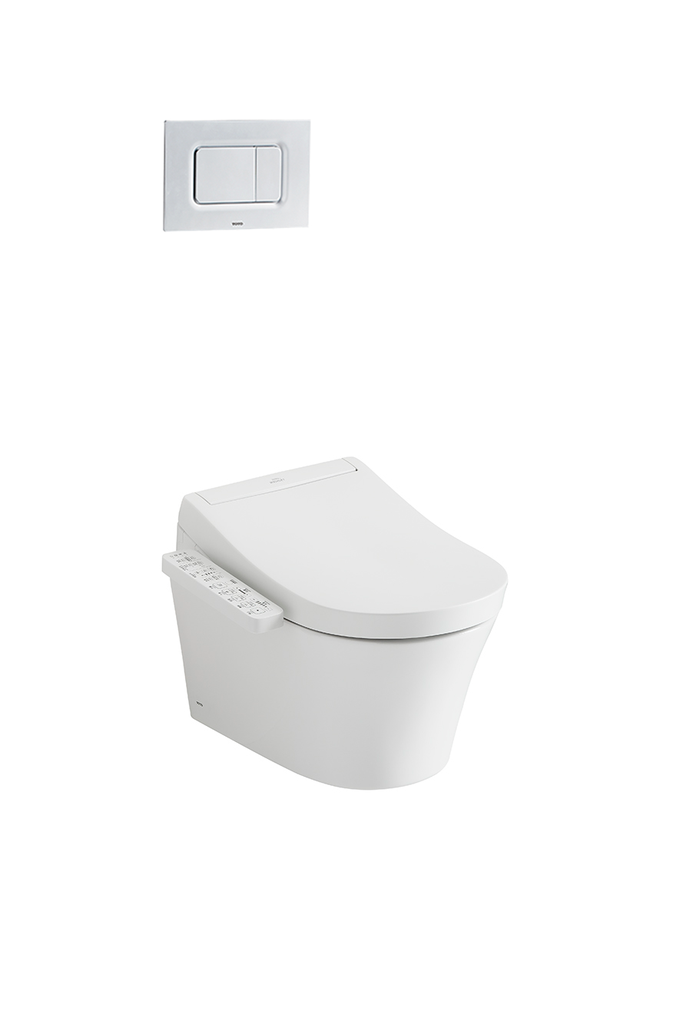 Bàn cầu treo tường kèm nắp rửa điện tử dòng S2 CW553C_TCF33370GAA_WH172AT_TCA465_MB170PSS