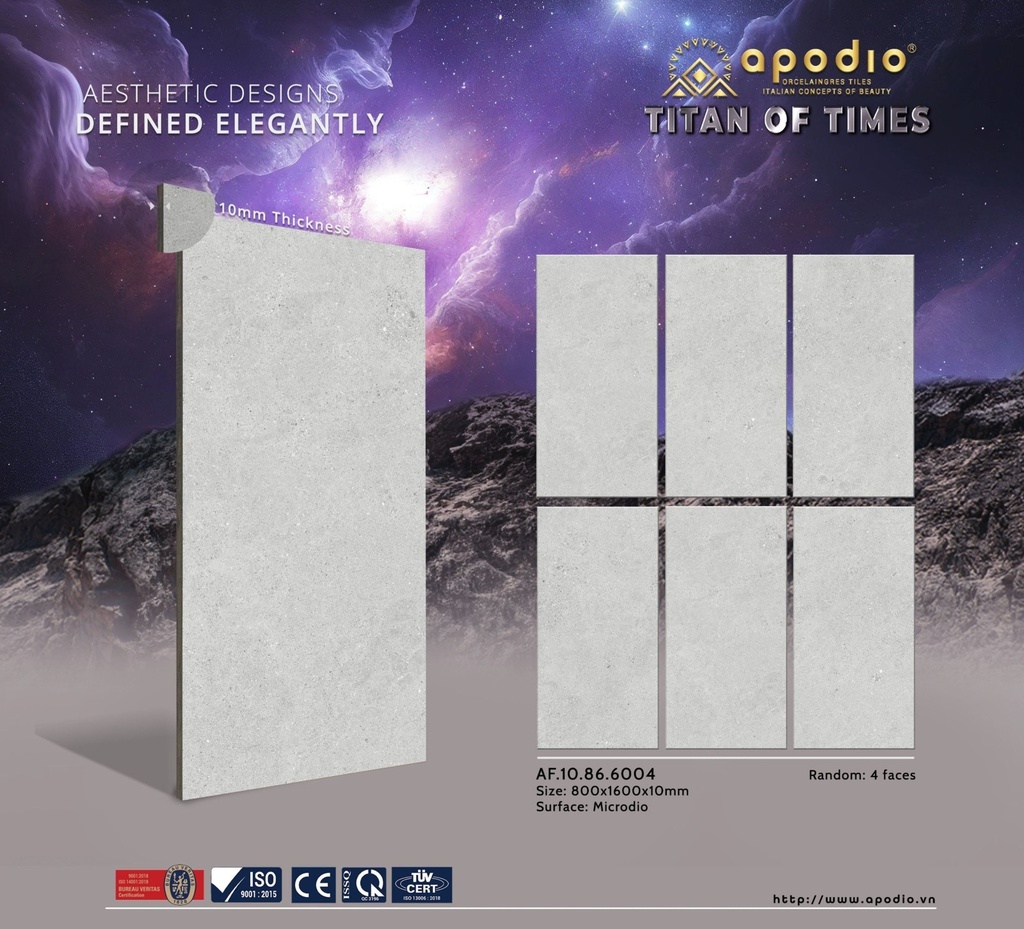 Gạch ốp lát Apodio 80x160 AF.10.86.6004 (Bottega Stone)