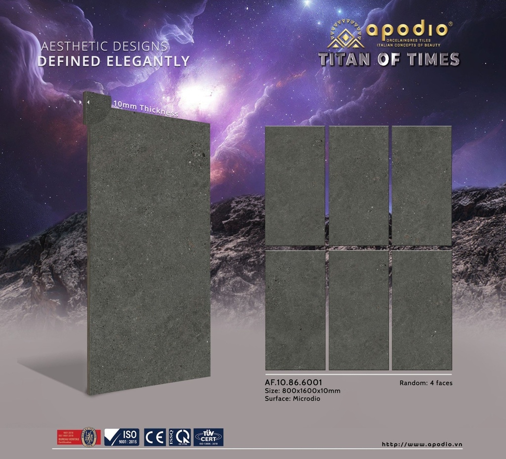 Gạch ốp lát Apodio 80x160 AF.10.86.6001 (Bottega Stone)