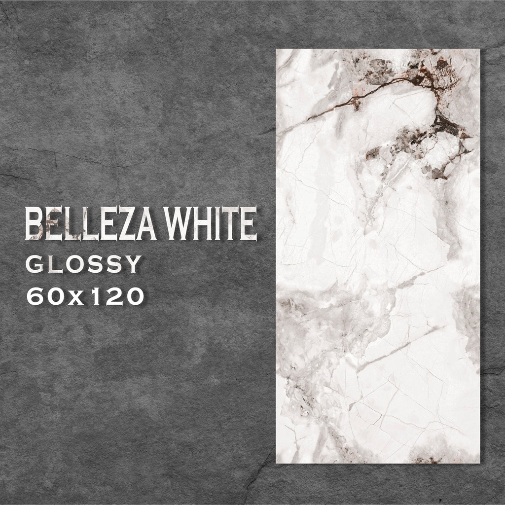 Gạch ốp lát Ấn Độ 600x1200mm BELLEZA WHITE