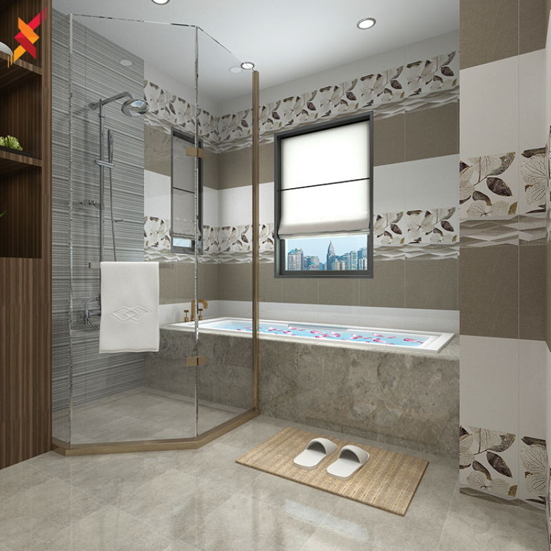 Gạch ốp tường men bóng khổ lớn 300*900 màu sắc hỗn hợp 0006