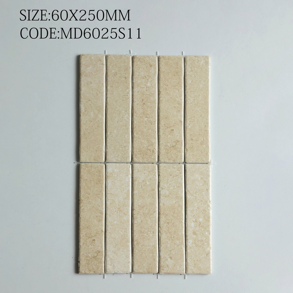 Gạch thẻ 60x250mm bề mặt vân đá nhập khẩu cao cấp MD6025S11