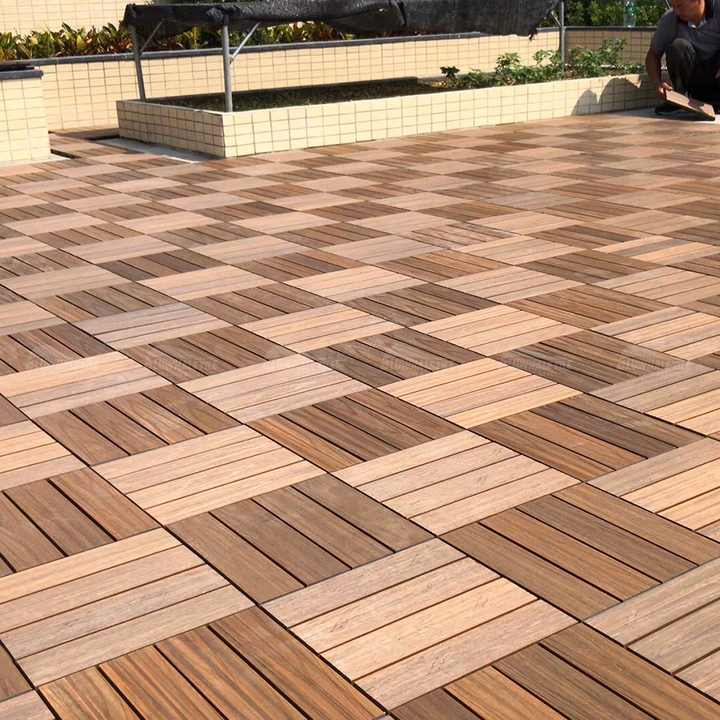 Ván lát sàn gỗ nhựa composite ngoài trời thân thiện với môi trường 100%, chống trơn trượt, dành cho khu vực xung quanh hồ bơi, lắp ghép dễ dàng
