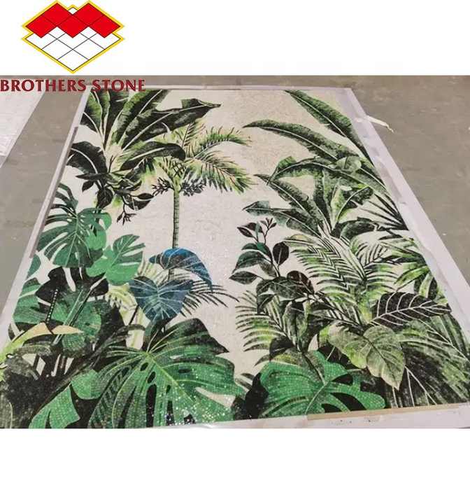 Tranh khảm đá cẩm thạch trừu tượng hiện đại, thiết kế tùy chỉnh