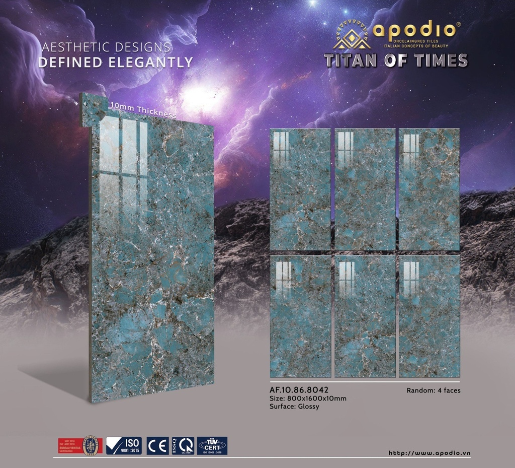 Gạch ốp lát Apodio 80x160 AF.10.86.8042 (Amazonite)