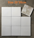Gạch Bông trắng KT 200x200mm mã NT2200 (BD vàng)