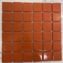 Gạch Mosaic gốm cam trơn bóng KT 48x48mm mã ID5407