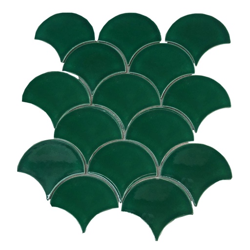 [GP-FT110GR] Gạch Mosaic vảy cá xanh lá men bóng GP-FT110GR