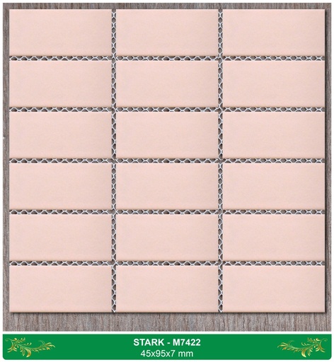 [M7422] Gạch Mosaic hồng mờ 45x95mm M74422