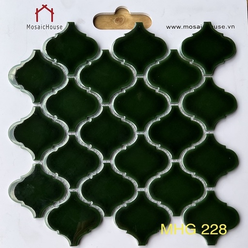 [MHG228] Gạch Mosaic lồng đèn màu xanh lá MHG 228