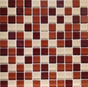 Gạch Mosaic kính chip KT 25x25mm mã GP-25082