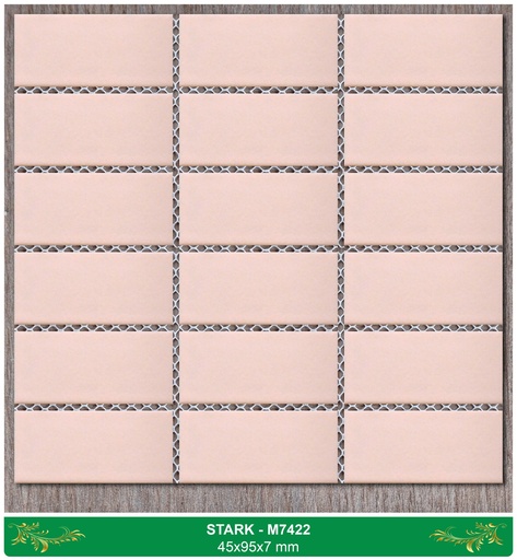 [506] Gạch thẻ ốp tường màu hồng 45x95mm mã  506
