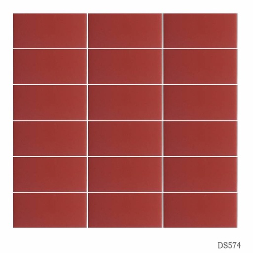 [574] Gạch thẻ ốp tường màu đỏ 45x95mm 574 