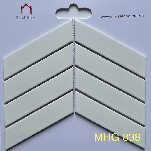 Gạch Mosaic xương cá trắng mờ 318,5x244mm MHG838