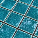 Gạch Mosaic men rạn xanh mix 48x48x7mm, vỉ 306x306mm mã 48436