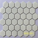 Gạch mosaic lục giác trắng bóng