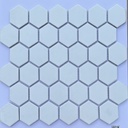 Gạch mosaic lục giác trắng mờ