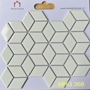Gạch Mosaic Kim Cương Lập Phương Trắng Bóng