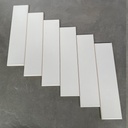 Gạch thẻ Việt Nam, Trắng kem mờ phẳng, KT 50x200 mm, GR0208M, Loại 1 (1 hộp/ 100 viên/ 1m2)
