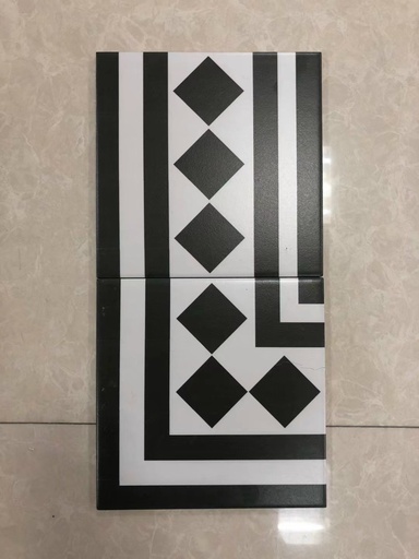[LZ07] Gạch bông Trung Quốc, men mờ xương porcelain, KT 20x20, Góc LZ07 (1 hộp/25 viên/1m2)