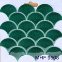 Gạch Mosaic Vảy Cá Men Rạn Xanh Đậm 9507