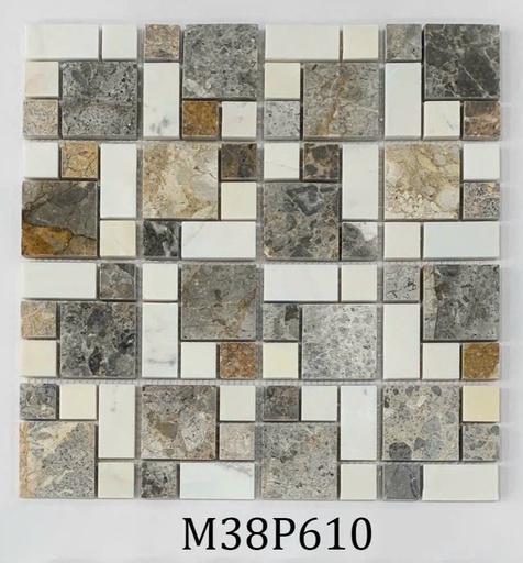 [LUX - M38P610] Đá Mosaic tự nhiên bát giác mix LUX - M38P610
