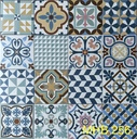 Gạch bông Trung Quốc, men mờ xương porcelain, KT 200x200, Mix MHB256 (1 hộp/25 viên/1m2)