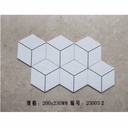 Gạch bông Trung Quốc, men mờ xương porcelain, KT 200x230, 23003 (1 hộp/29 viên/1m2)