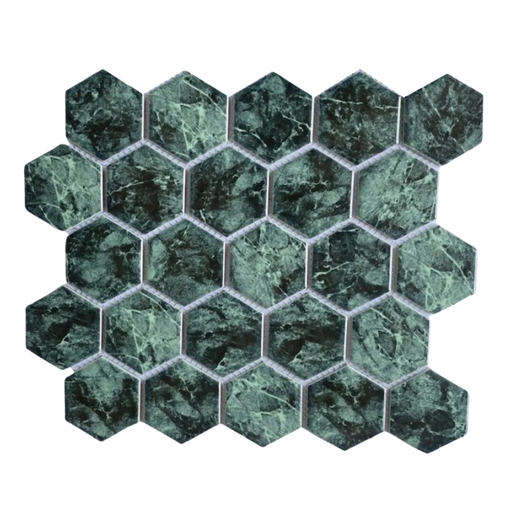 [DSH-P59M02] Gạch Mosaic Lục Giác Xanh Rêu P59M02